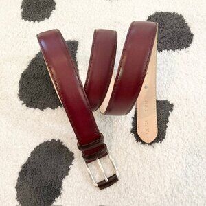 Peter Christian $135 Mens 46 Burgundy Brown Madrid Leather Designer Artisan Belt